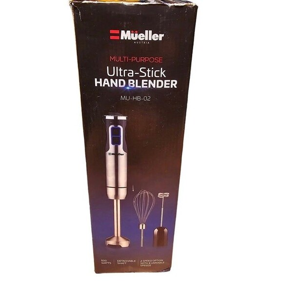 Mueller Immersion Blender Ultra-Stick MU-HB-02, 500W 9-Speed Stainless Shaft - Picture 1 of 7